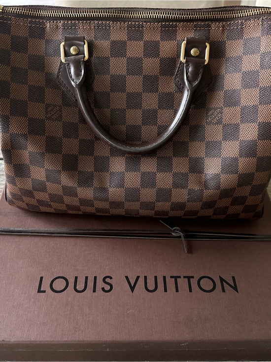 Louis Vuitton Handbags - REPOSTED Authentic Louis Vuitton Brown Damier Ebene Speedy 30 Top Handle Handbag